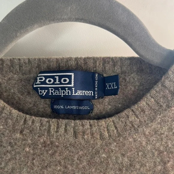 Polo by Ralph Lauren Tan Crewneck Wool Sweater - Picture 2 of 3